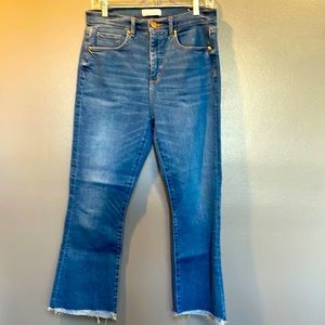Loft high waist flare cropped jeans
